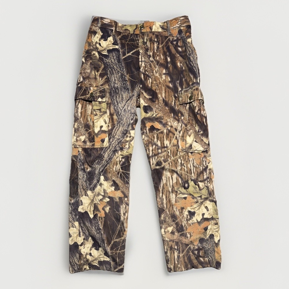 Vintage Mossy Oak Break Up USA Made Camo Hunting Outdoor Pants 34x30 Adjustable